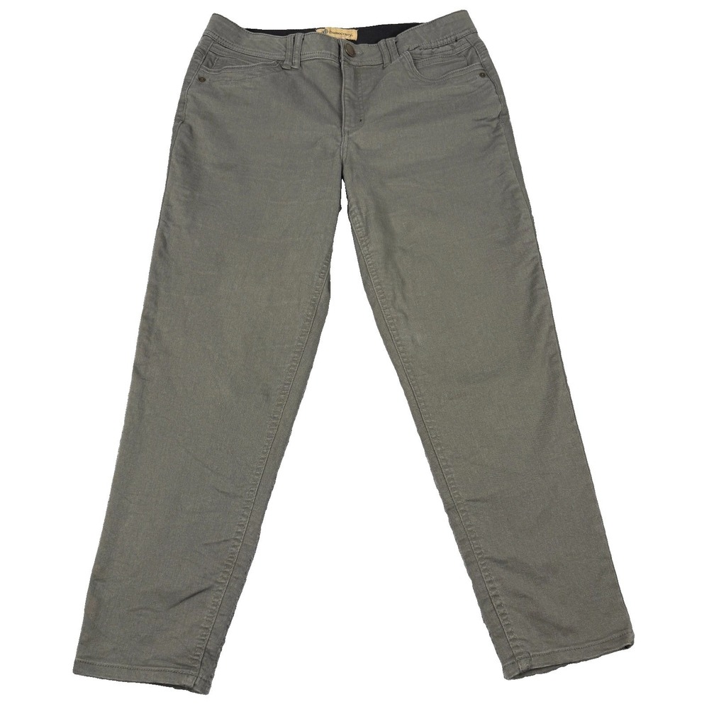 Democracy Jeans Womens Size 12 Green Ab Solution Skinny Ankle Stretch B1304PEX2
